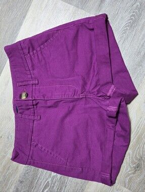 American Eagle Women’s Magenta Casual Cotton Shorts Size 0